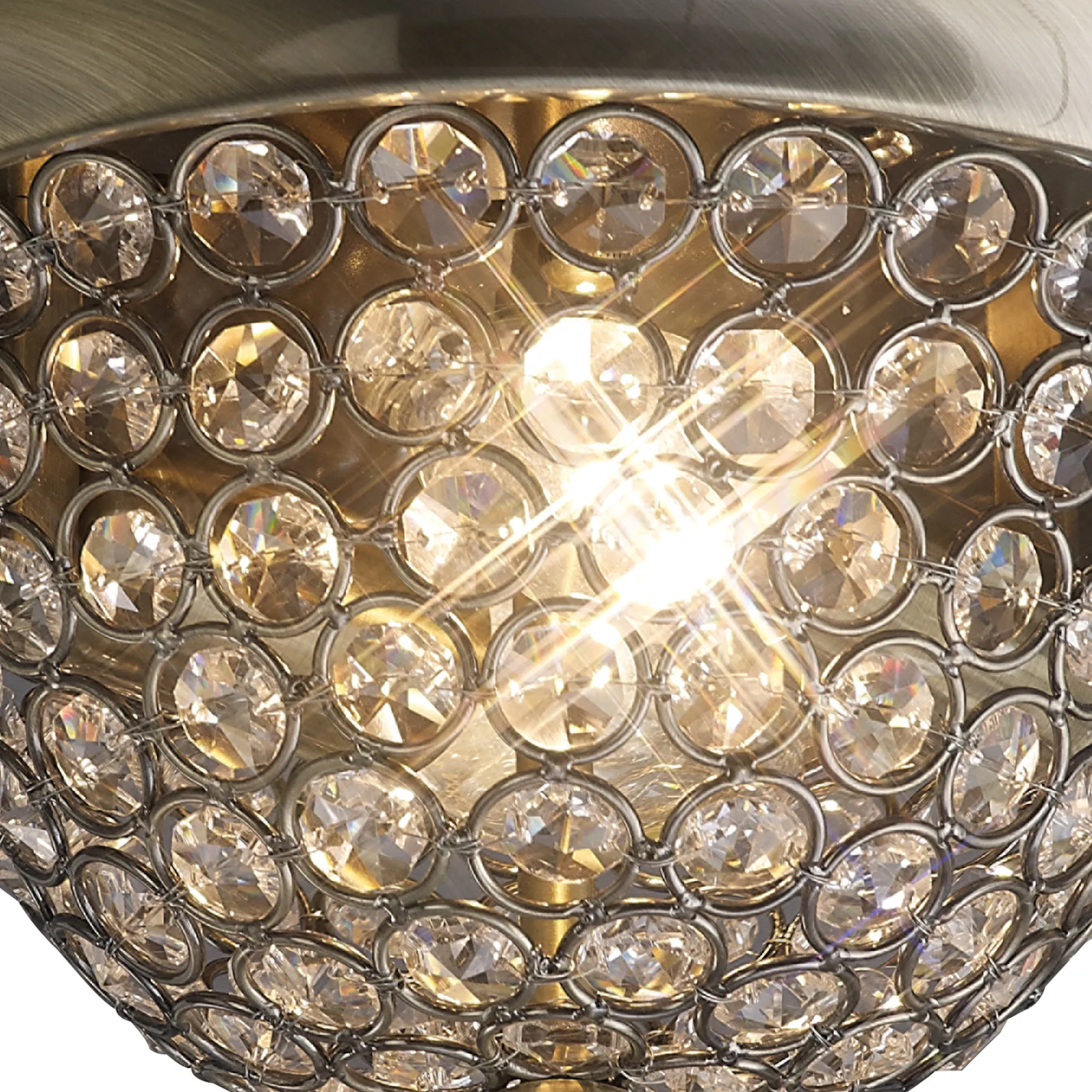 Paloma Crystal  Flush Ceiling 2 Light IL31130  Diyas Paloma